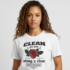 HW clean and strong fem tee