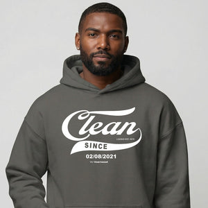 HW clean since men hoodie with custom date